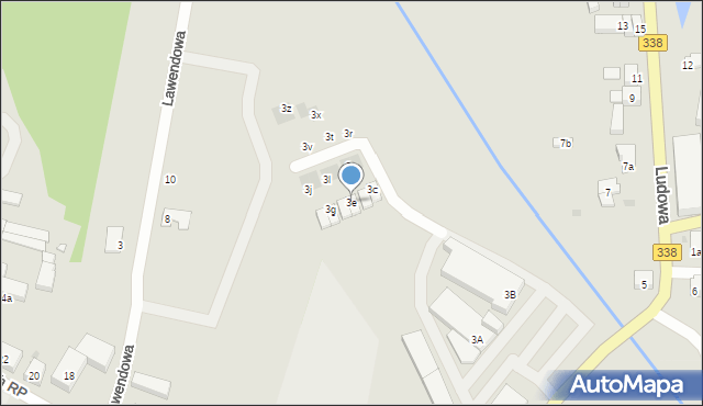 Wołów, Ludowa, 3e, mapa Wołów