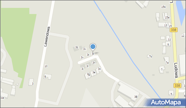 Wołów, Ludowa, 3r, mapa Wołów