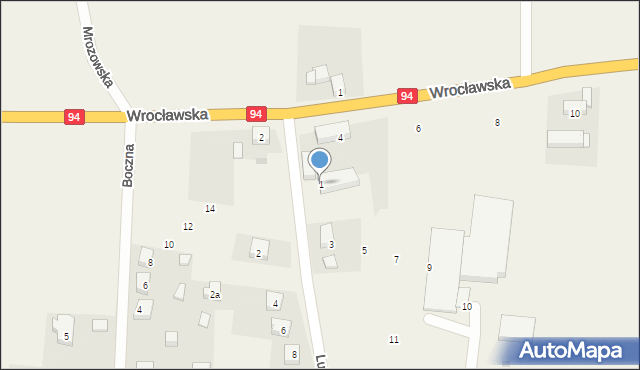 Wróblowice, Lutyńska, 1, mapa Wróblowice