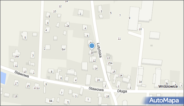 Wróblowice, Lutyńska, 10, mapa Wróblowice