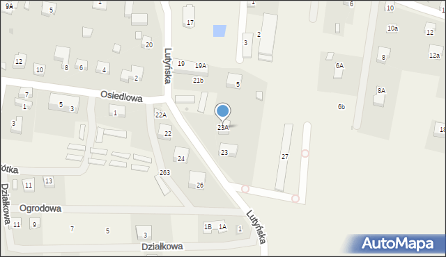 Wróblowice, Lutyńska, 23A, mapa Wróblowice