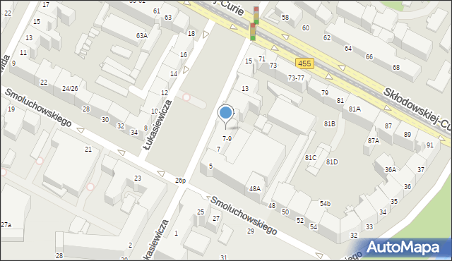 Wrocław, Łukasiewicza Ignacego, 9, mapa Wrocławia