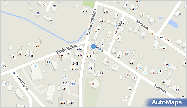 Wrocław, Ługowa, 1-7, mapa Wrocławia