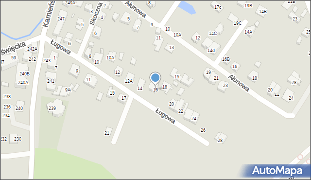 Wrocław, Ługowa, 16, mapa Wrocławia