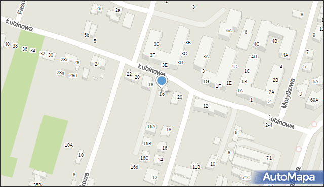 Wrocław, Łubinowa, 16, mapa Wrocławia