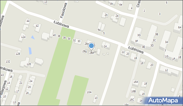 Wrocław, Łubinowa, 28d, mapa Wrocławia