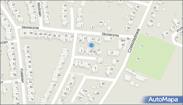 Wrocław, Łuczan, 8, mapa Wrocławia