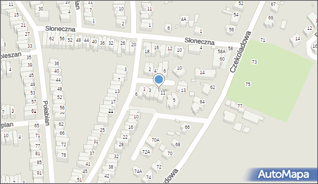 Wrocław, Łuczan, 9, mapa Wrocławia