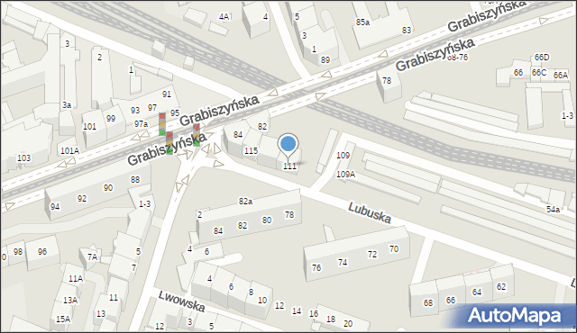 Wrocław, Lubuska, 111, mapa Wrocławia