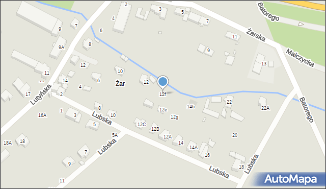 Wrocław, Lubska, 12f, mapa Wrocławia