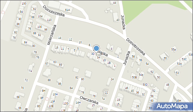 Wrocław, Lubiąska, 3B, mapa Wrocławia