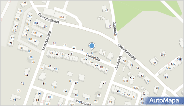 Wrocław, Lubiąska, 6, mapa Wrocławia