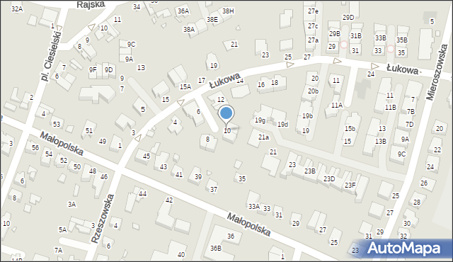 Wrocław, Łukowa, 10, mapa Wrocławia