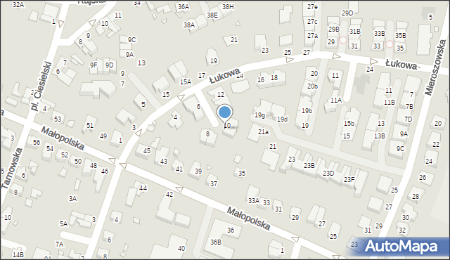 Wrocław, Łukowa, 10A, mapa Wrocławia
