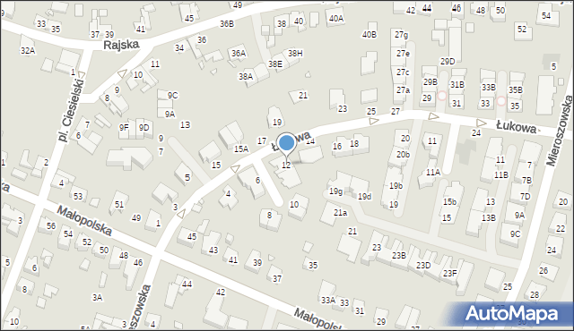 Wrocław, Łukowa, 12, mapa Wrocławia