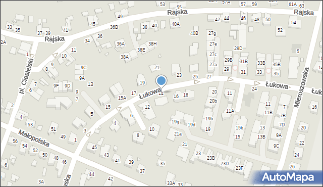 Wrocław, Łukowa, 14, mapa Wrocławia