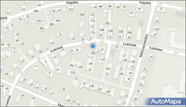 Wrocław, Łukowa, 20b, mapa Wrocławia