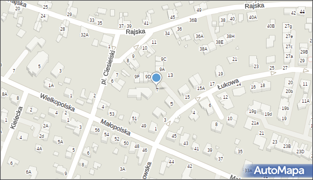 Wrocław, Łukowa, 7, mapa Wrocławia