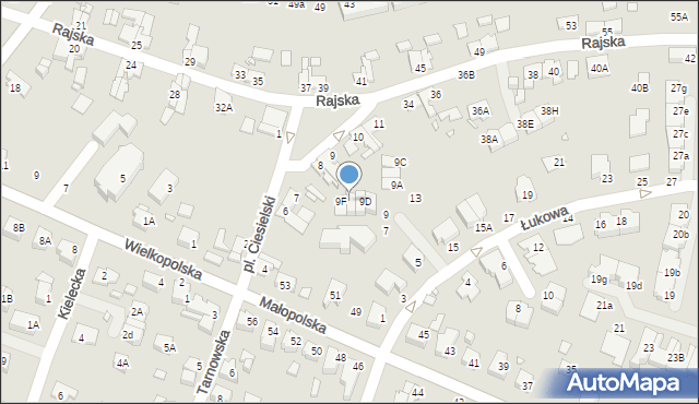 Wrocław, Łukowa, 9E, mapa Wrocławia