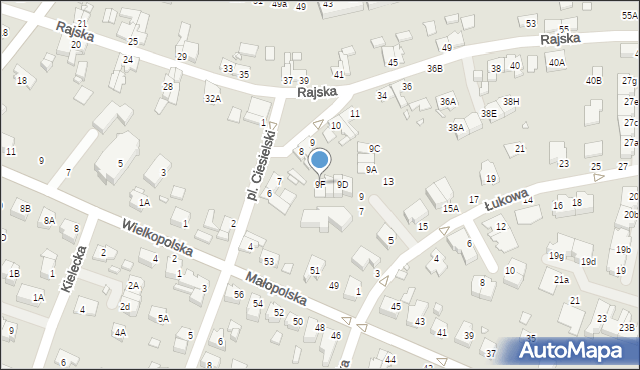 Wrocław, Łukowa, 9F, mapa Wrocławia