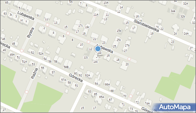 Wrocław, Lubawska, 14a, mapa Wrocławia