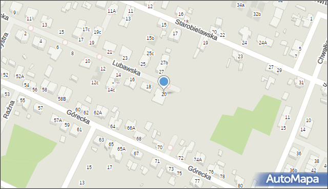 Wrocław, Lubawska, 20, mapa Wrocławia