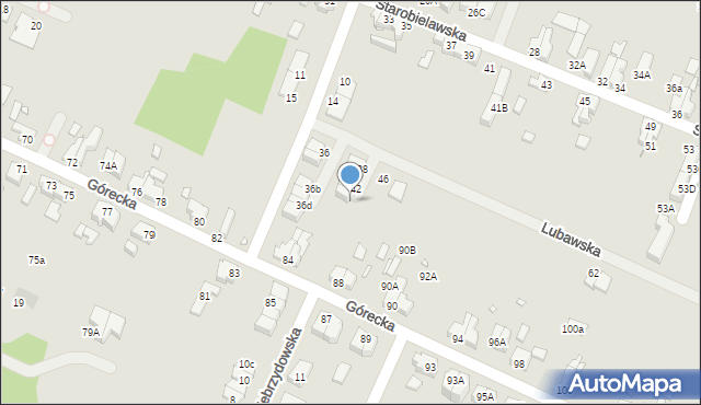 Wrocław, Lubawska, 44, mapa Wrocławia