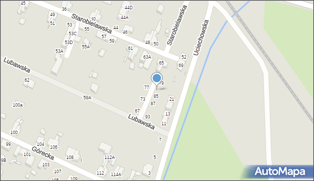 Wrocław, Lubawska, 83, mapa Wrocławia