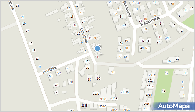 Wrocław, Lubelska, 1, mapa Wrocławia