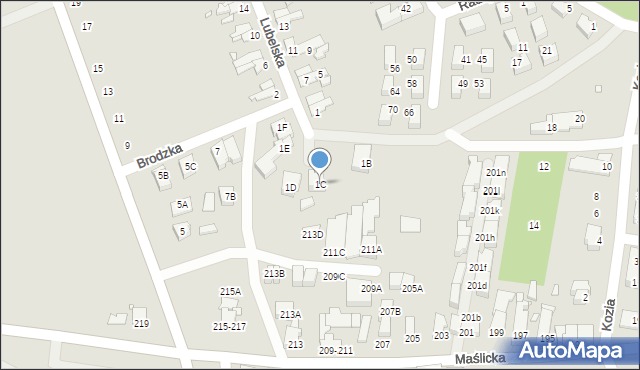 Wrocław, Lubelska, 1C, mapa Wrocławia