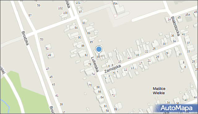 Wrocław, Lubelska, 83, mapa Wrocławia