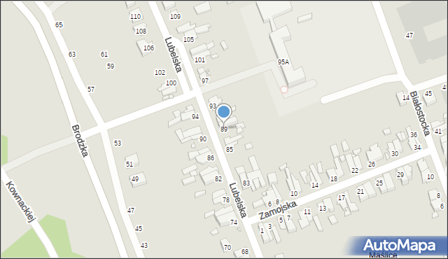 Wrocław, Lubelska, 89, mapa Wrocławia