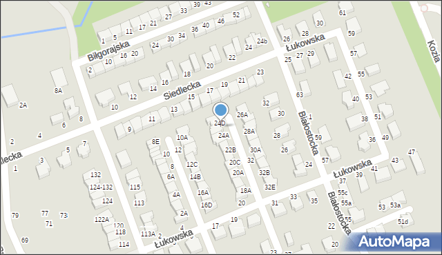 Wrocław, Łukowska, 24C, mapa Wrocławia