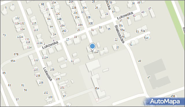 Wrocław, Łukowska, 25, mapa Wrocławia