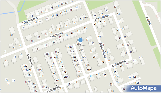 Wrocław, Łukowska, 26C, mapa Wrocławia