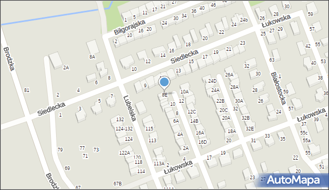 Wrocław, Łukowska, 8E, mapa Wrocławia