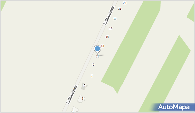 Wszebory, Luksusowa, 11, mapa Wszebory