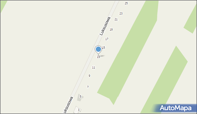 Wszebory, Luksusowa, 13, mapa Wszebory