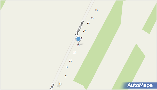 Wszebory, Luksusowa, 15, mapa Wszebory