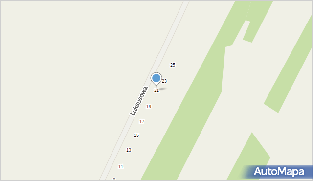 Wszebory, Luksusowa, 21, mapa Wszebory