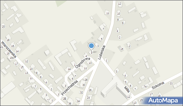 Wysokie, Lubelska, 1, mapa Wysokie