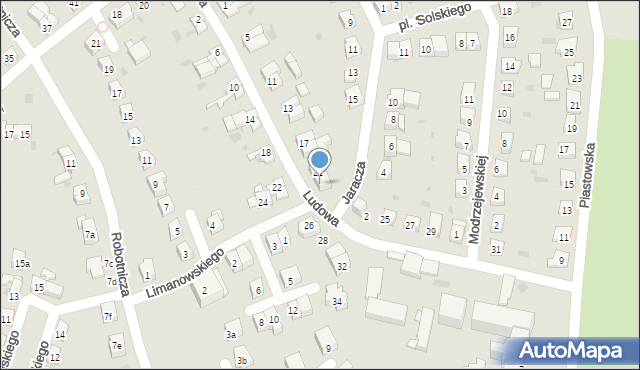 Ząbkowice Śląskie, Ludowa, 23, mapa Ząbkowice Śląskie