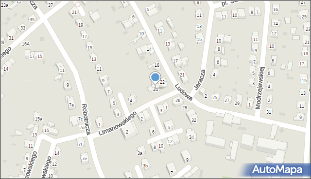 Ząbkowice Śląskie, Ludowa, 24a, mapa Ząbkowice Śląskie