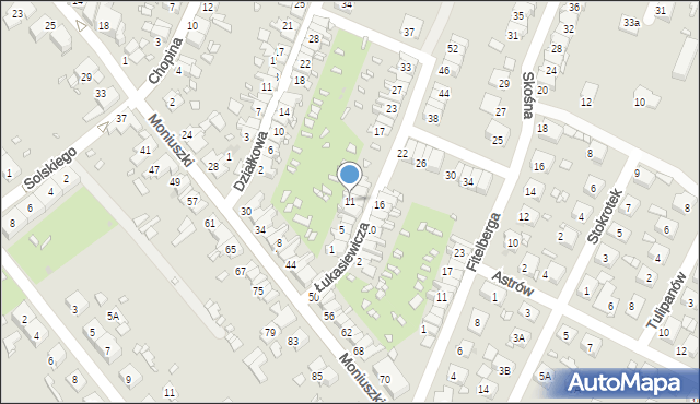 Zabrze, Łukasiewicza Ignacego, 11, mapa Zabrza