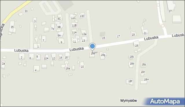 Zabrze, Lubuska, 16d, mapa Zabrza