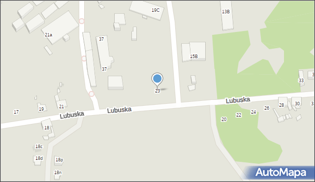 Zabrze, Lubuska, 23, mapa Zabrza