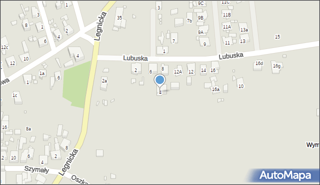 Zabrze, Lubuska, 4, mapa Zabrza