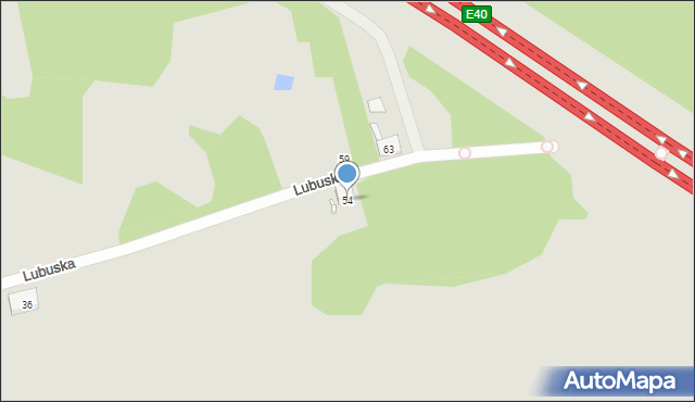 Zabrze, Lubuska, 54, mapa Zabrza