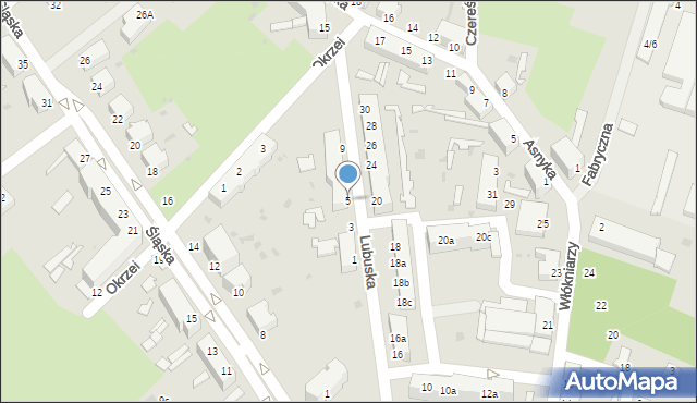 Żagań, Lubuska, 5, mapa Żagań