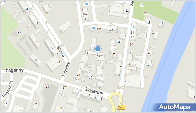 Żagań, Lubuska, 6A, mapa Żagań